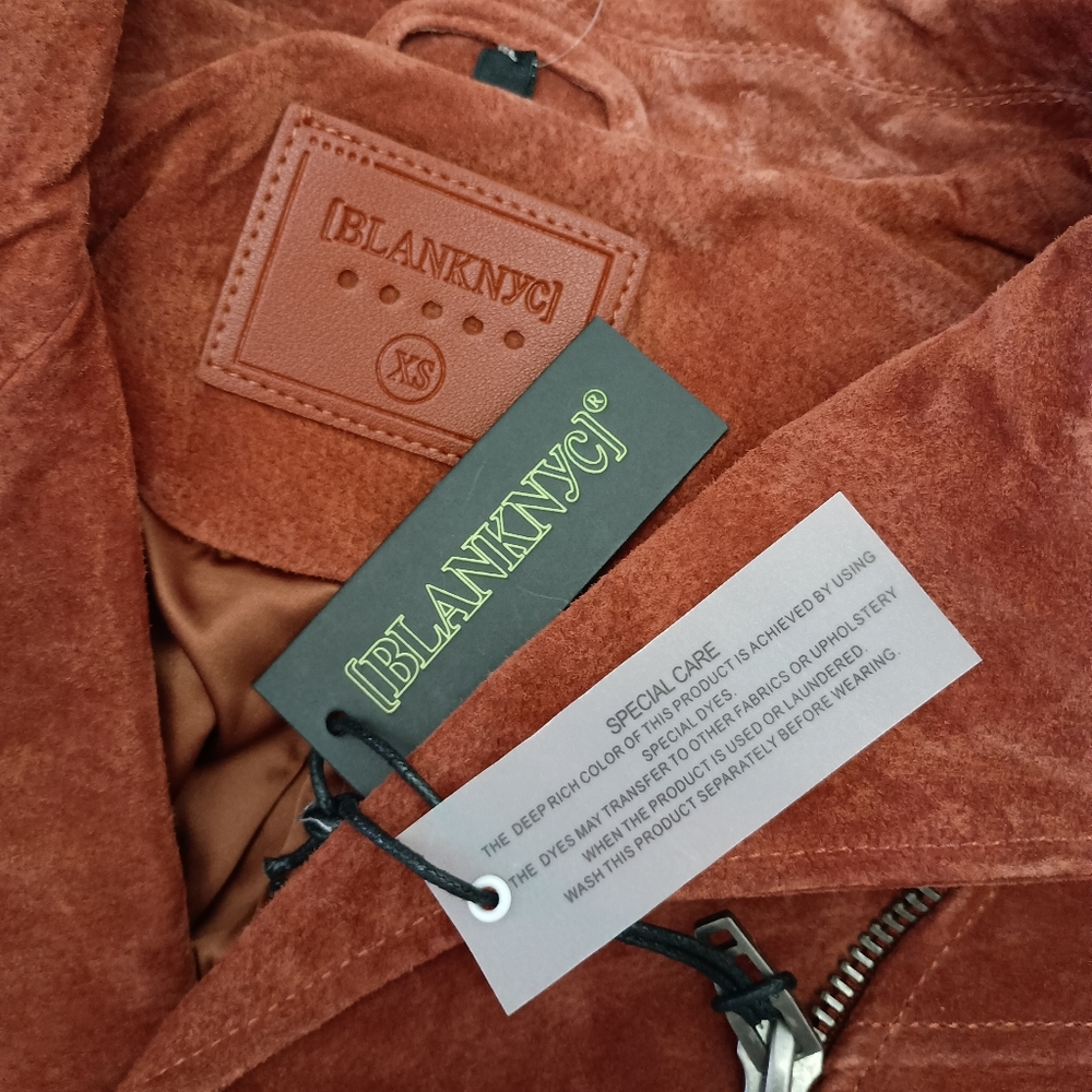 NWT Leather Suede Moto Jacket BLANKNYC XS - Picture 13 of 16